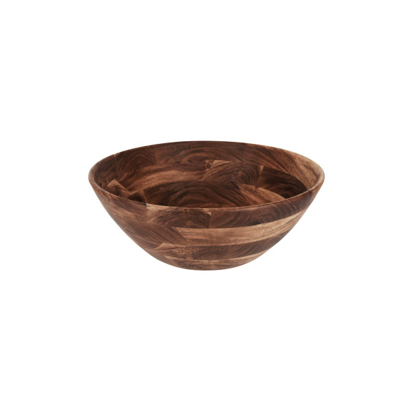 Serve Natural Acacia Round Display Bowl Deep 430x160mm