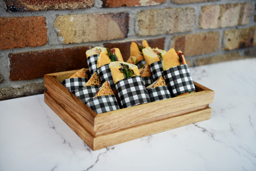 Serve Natural Acacia Display Tray GN 1/4 265x162x75mm