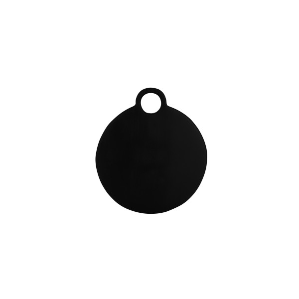 Serve Black Acacia Round Board with Loop Handle 405x355x25mm