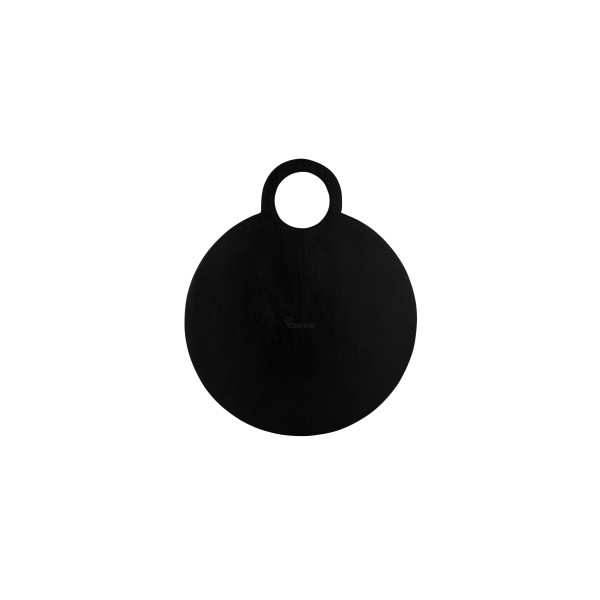 Serve Black Acacia Round Board with Loop Handle 470mm