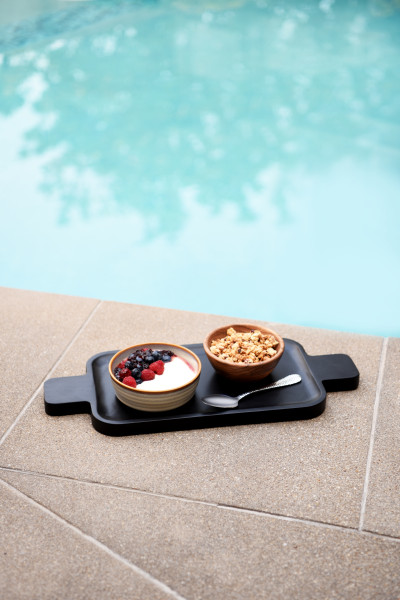 Serve Black Acacia Paddle Board with Two Handles 480x200x25mm