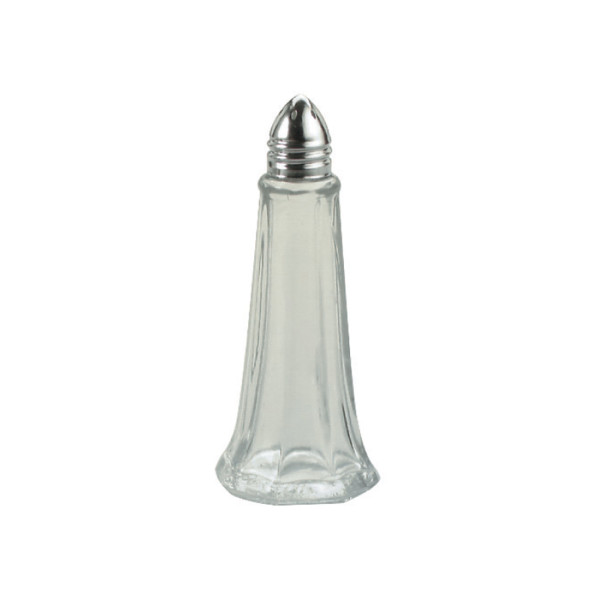Pk12 Salt & Pepper Tower Glass Steel 115mm