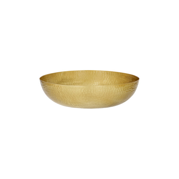 Round Serving / Seafood Bowl Hammered Brass 300x80mm / 4.0L