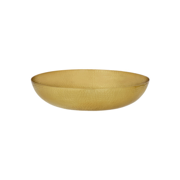 Round Serving / Seafood Bowl Hammered Brass 350x80mm / 5.0L