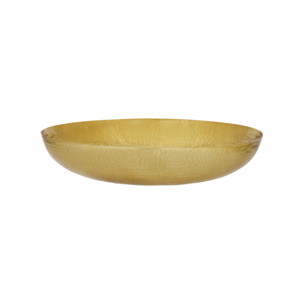 Round Serving / Seafood Bowl Hammered Brass 400x80mm / 8.0L
