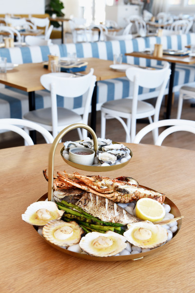 Round Seafood Stand 2-Tier Brass / Iron 365x255mm