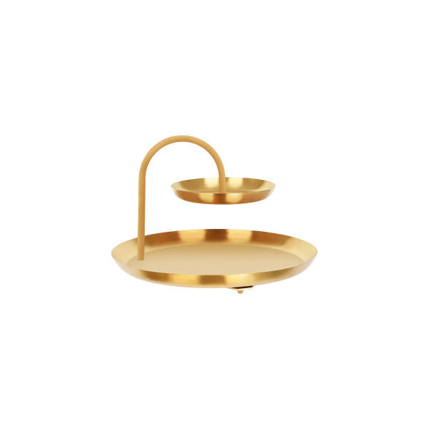 Round Seafood Stand 2-Tier Brass / Iron 365x255mm