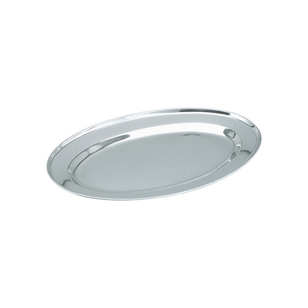 Oval Platter Rolled Edge Stainless Steel 250x200mm