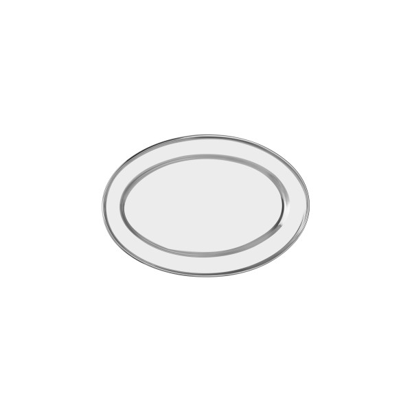 Oval Platter Rolled Edge Stainless Steel 350x270mm