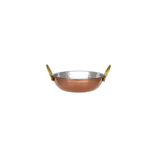 Kadai Bowl with Handles Copper Plate 145x45mm