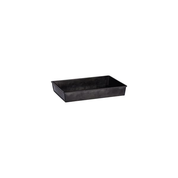 Coney Island Rectangular Flared Black Galvanised Tray