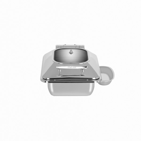 Deluxe Chafer Rectangular 1/2 Size with Glass Lid & Side Dish