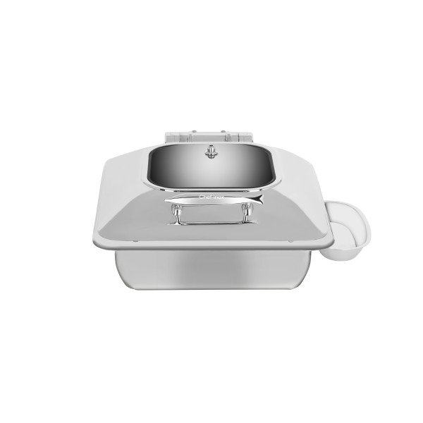 Deluxe Chafer Rectangular 2/3 Size with Glass Lid & Side Dish