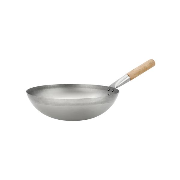 Asian Wok Iron Wood Handle 380mm