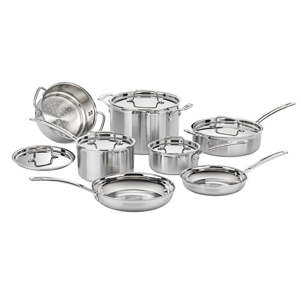 MultiClad Pro Triple Ply Stainless Cookware 12 Piece Set (MCPS-12NXA)