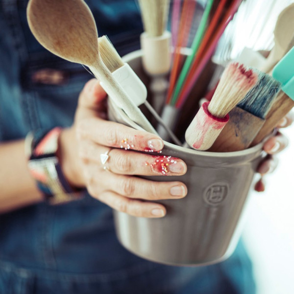 Utensil Pot - Clay