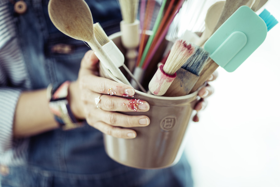 Utensil Pot - Clay