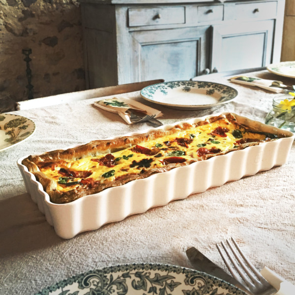 Slim Rectangular Tart Dish - Clay