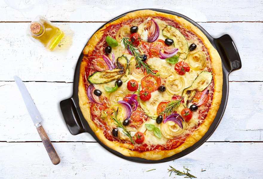 Smooth Pizza Stone - Charcoal