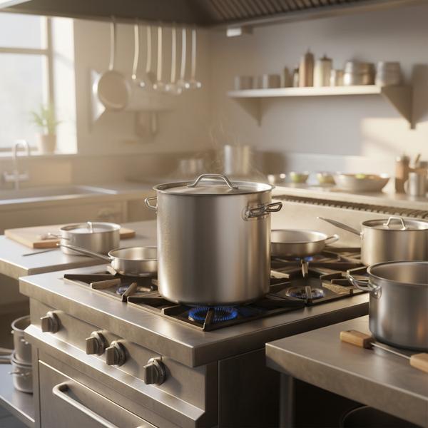 Stainless Steel Stockpot with Lid 350x350mm / 33.0Lt