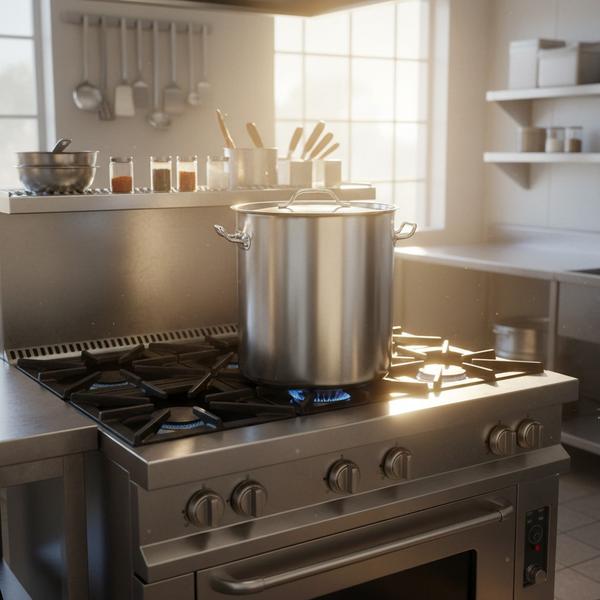 Stainless Steel Stockpot with Lid 350x350mm / 33.0Lt