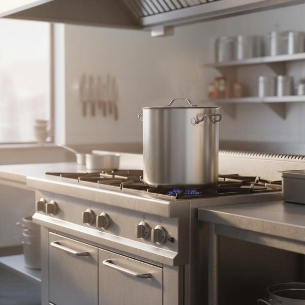 Stainless Steel Stockpot with Lid 350x350mm / 33.0Lt