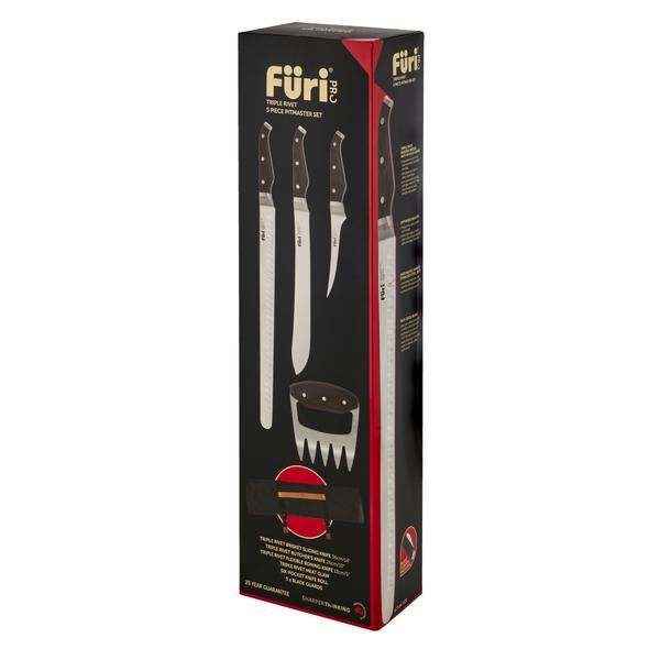 Triple Rivet Pitmaster Knife Roll Set - 5 Piece