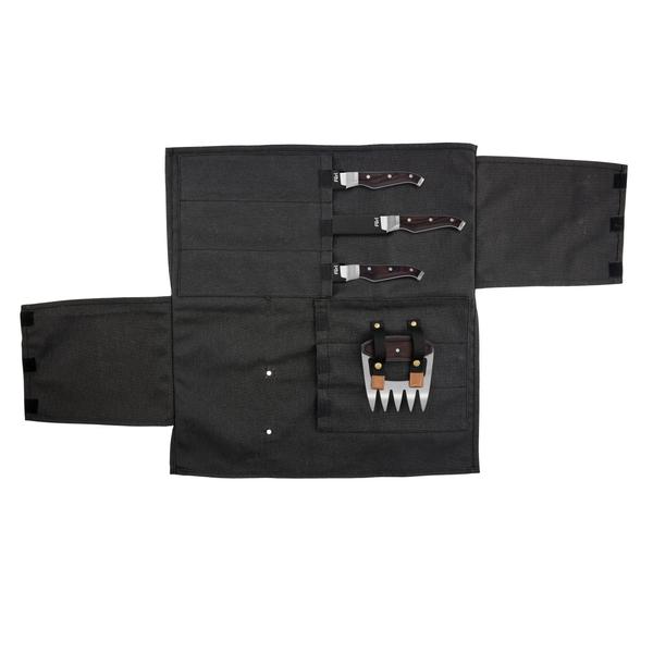 Triple Rivet Pitmaster Knife Roll Set - 5 Piece