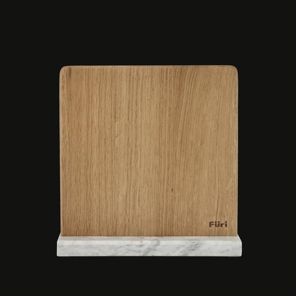 Magnetic Marble Block Large - White & White Oak