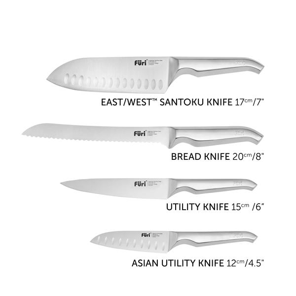 Stone Knife Block Snow Terrazzo Set 5 Piece