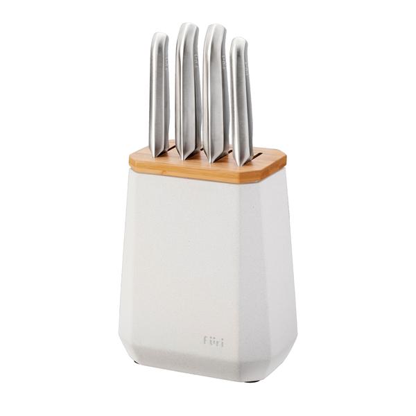 Stone Knife Block Snow Terrazzo Set 5 Piece