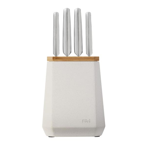 Stone Knife Block Snow Terrazzo Set 5 Piece