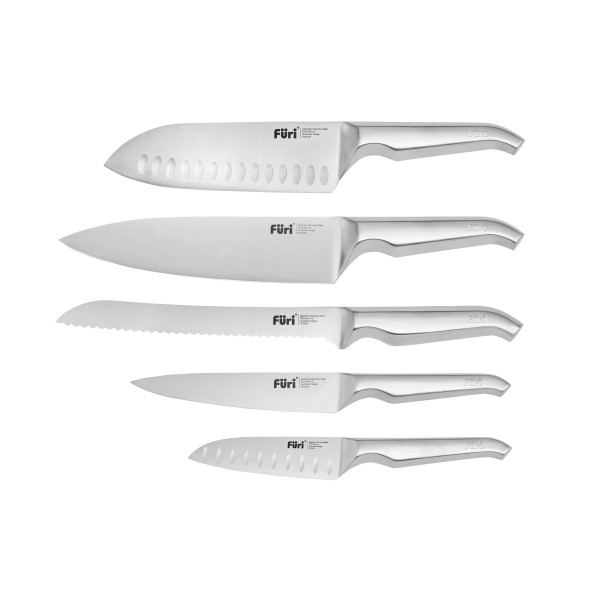 Stone Knife Block Flint Terrazzo Set 6 Piece