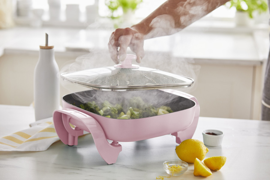 Electric Skillet, Pink - PFAS Free