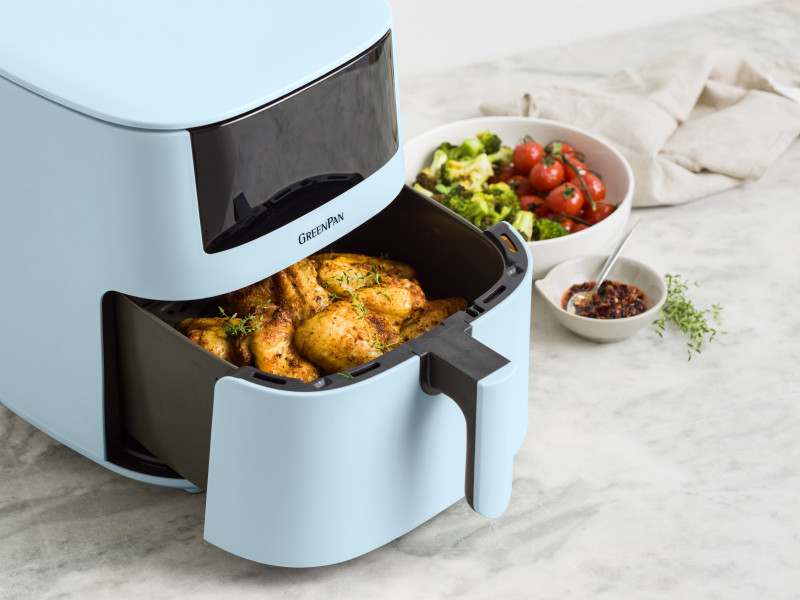 Bistro XXL PFAS Free Coloured Air fryer Light Blue - 7.2L