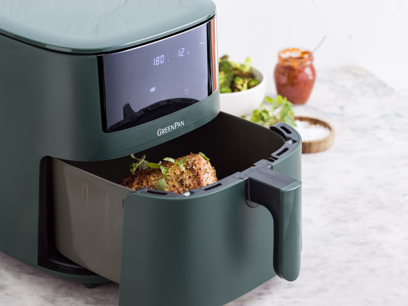 Bistro XXL Coloured Air fryer Pine Green 7.2L - PFAS Free