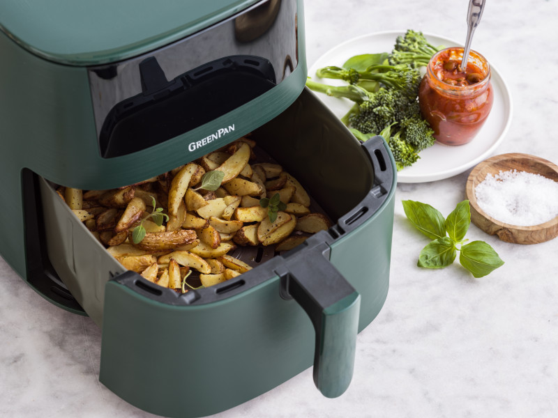 Bistro XXL Coloured Air fryer Pine Green 7.2L - PFAS Free