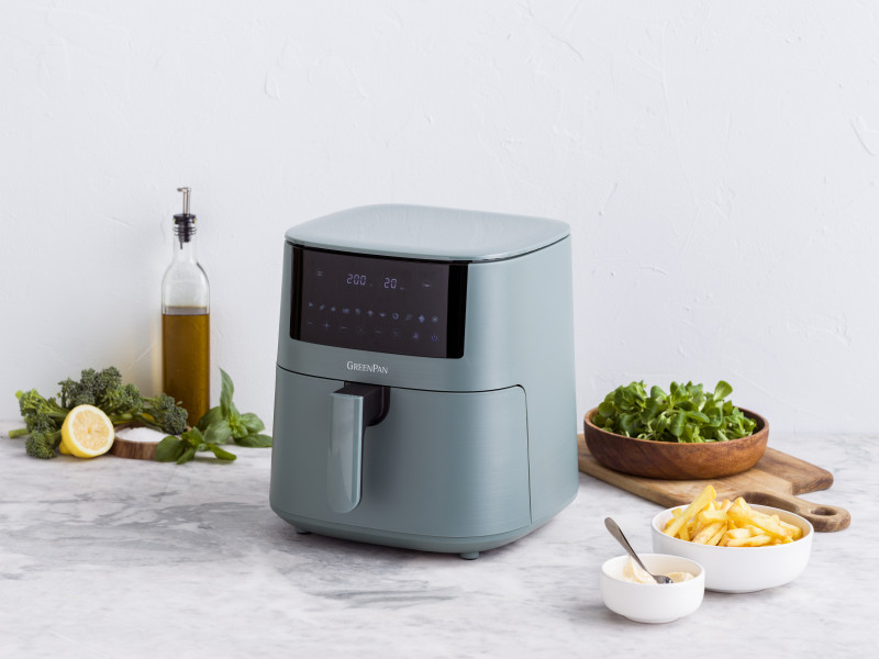 Bistro XXL Coloured Air fryer Smokey Sky Blue 7.2L - PFAS Free