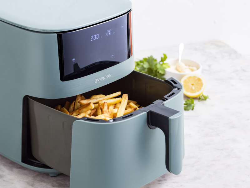Bistro XXL Coloured Air fryer Smokey Sky Blue 7.2L - PFAS Free