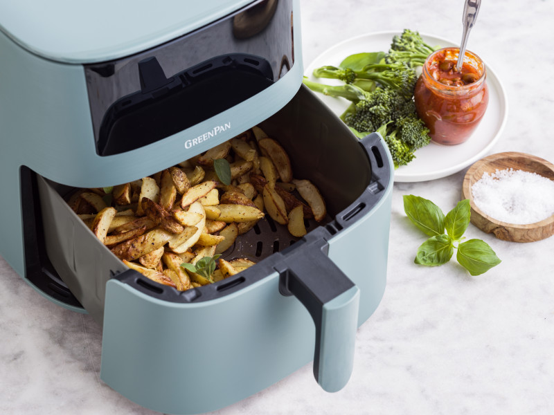 Bistro XXL Coloured Air fryer Smokey Sky Blue 7.2L - PFAS Free