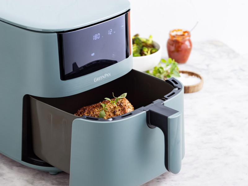 Bistro XXL Coloured Air fryer Smokey Sky Blue 7.2L - PFAS Free
