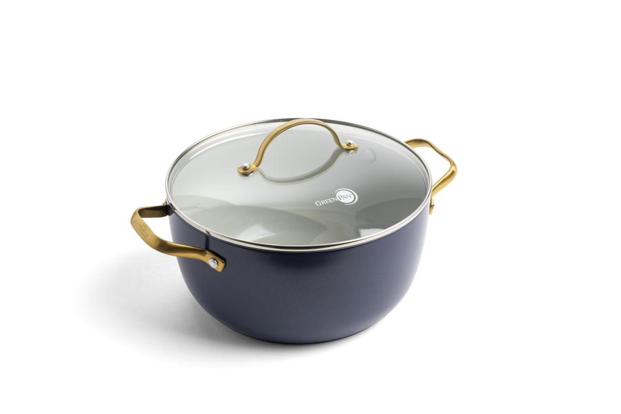 Padova Navy Blue PFAS Free Covered Casserole 24cm/4.7L