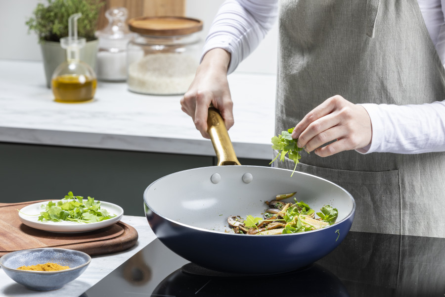 Padova Navy Blue Open wok 28cm/ 3.7L