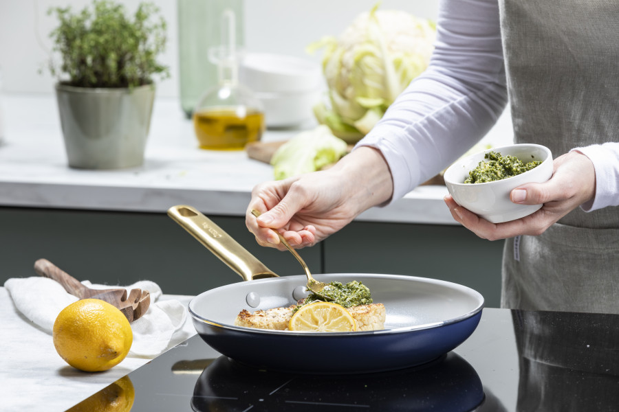 Padova Navy Blue Open wok 28cm/ 3.7L