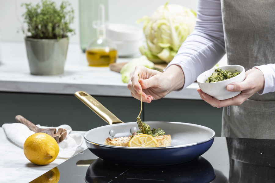 Padova Navy Blue PFAS Free Open wok 28cm/ 3.7L