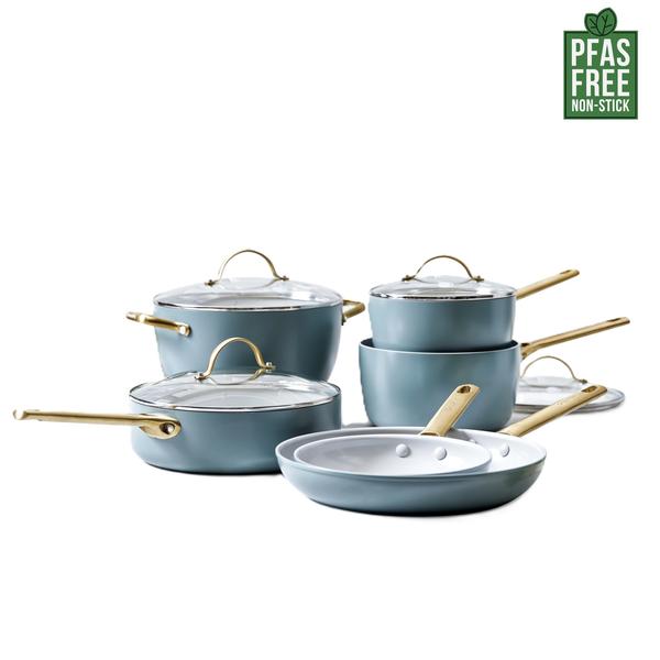 Padova 6 (10) Piece PFAS Free Cookset Smokey Blue