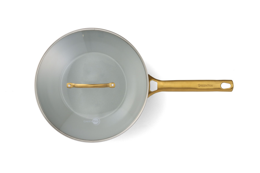 Padova Smokey Blue Covered Wok 28cm/3.7L