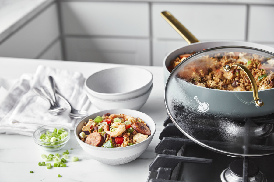 Padova Smokey Blue PFAS Free Covered Sauté Pan 28cm/3.6L