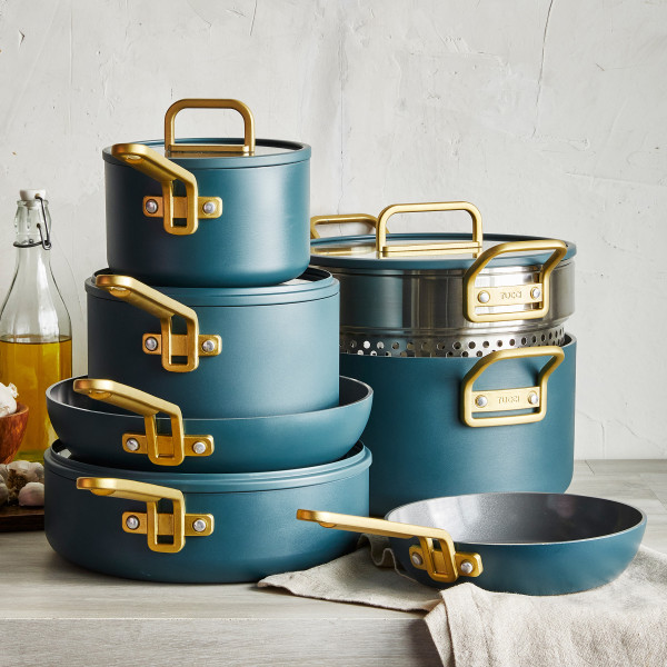 Ceramic Non-stick 11-Piece Cookware Set | Venetian Teal