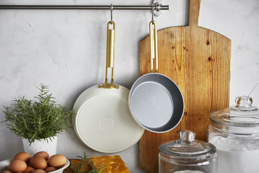 Ceramic Non-stick 20cm and 26cm Frypan Set | Carrara White